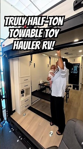 A truly half-ton towable toy hauler travel trailer RV! 2026 Grand Design Momentum 17MAV