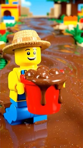 The Chocolate River 🍫🌊 | LEGO Farm Magic #shorts #legoanimation #cartoon