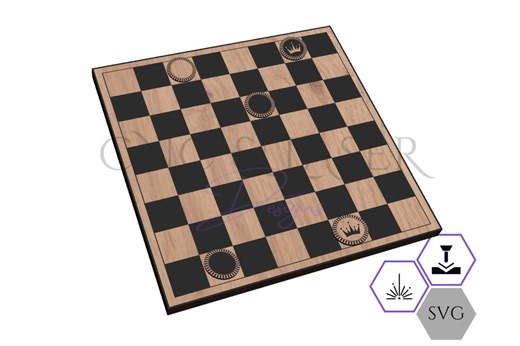 Laser Cut Checkerboard Template: Game Board SVG (digital Download) - Etsy