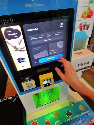 Milkshake Machine! Super easy how to use:pick your flavor, place the cup, Enjoy! #proteinmachine