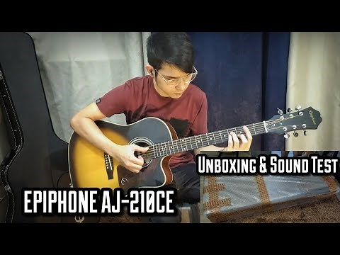 Epiphone AJ-210CE Unboxing and Sound Test (10 Levels of Guitar ft. Daft Punk - Get Lucky)