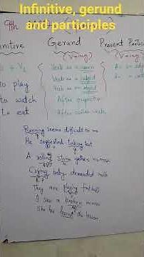 English grammar (infinitive, gerund and participles )