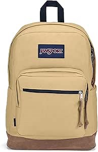 JanSport Right Pack Backpack - Durable Daypack with Padded 15" Laptop Sleeve, Spacious Main Compartment & Integrated Water Bottle Pocket - Curry