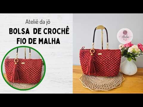 Crocheted bag made from t-shirt yarn - STEP BY STEP.