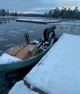32K views · 117 reactions | This woman lives in a beautiful oasis…but she also has to cross a frozen lake just to get her mail 略 | BuzzFeed Video | Facebook