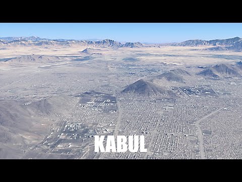Kabul City 3D aerial view || Kabul Afghanistan virtual tour.
