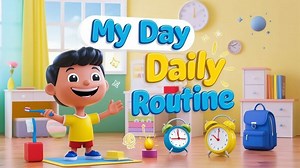 My daily routine - My day - Learn English for kids-Educational videos-kids