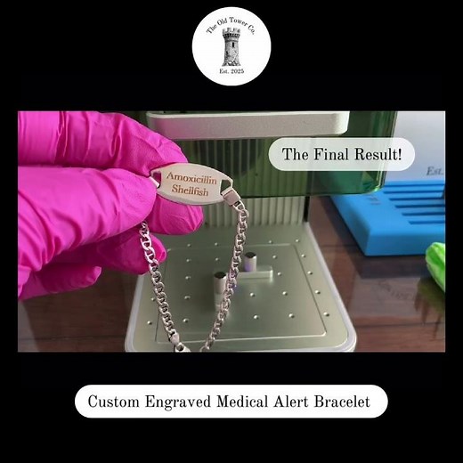 Custom Engraving on Medical Alert Bracelet