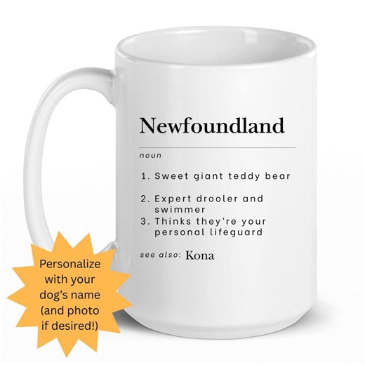 Mothers Day Gift for Newfoundland Lovers, Personalized Newfoundland Definition Mug - Etsy