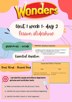 Wonders 5th Grade - Unit 1 Week 1 Day 2