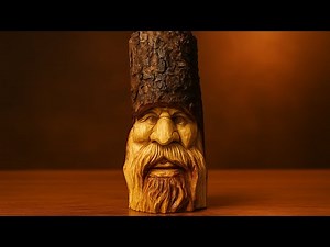 Wood Spirit Carving | Relaxing Power Carving & Wood Art Masterpiece