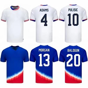 [Hot Item] Wholesale 4XL Usas Soccer Jerseys 2024 2025 Copa America Uswnt Kids Kit Usmnt 24/25 Football Shirts Men 2024 Pulisic Smith