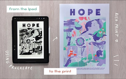 【procreate】从草稿，上色到制作，完成一幅riso印刷绘画的过程