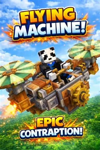 EASIEST Flying Machine in Minecraft 🚀 (Anyone Can Build!) #shorts #minecraft #build #flyingmachine