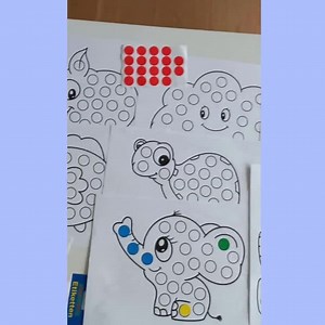 Dot Sticker Activity Printable, Craft Toddlers, Do a Dot, Fine Motor Skills, Animal Dot Sticker, Hand Drawn - Etsy