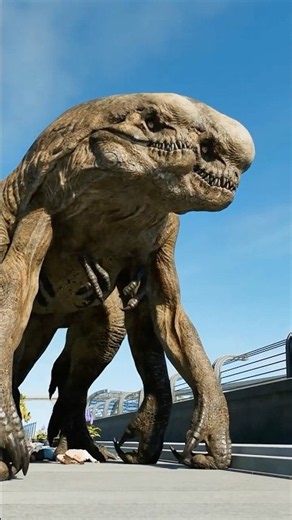 [Walk] Twin D-Rexes were wreaking havoc on the crowd. #jurassicworldrebirth