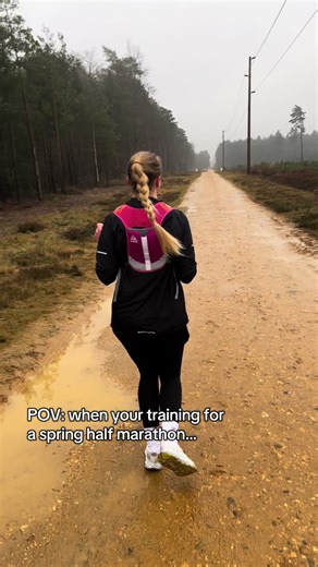 A very muddy and cold trail run 🥶#trailrunning #runninggirls #winterruns #fyp #fitnessjourney