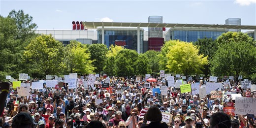 Protests Swell at NRA Meeting in Houston After Texas School Shooting