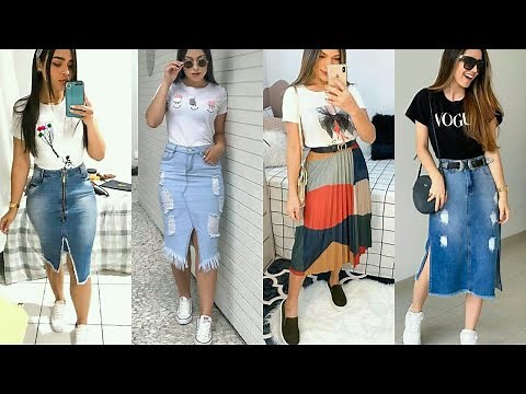 OUTFITS CON FALDAS LARGAS Y TENIS 💖 MODA 2021 / OUTFITS con TENIS