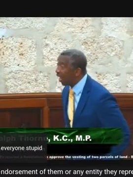 MR. RALPH THORNE IN PARLIAMENT DISCUSSING THE SAVVY ON THE BAY ISSUE.