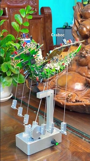 Test 06 DIY Robot Dragon Automata from Recycled Motherboards #diy #robot #automata