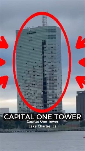 The demolition of Capital One Tower