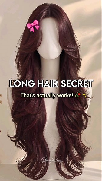 LONG HAIR SECRET 🤫✨ | Hair Growth Tips for Longer, Healthier Hair 💗 #shorts #longhair #hairgrowth