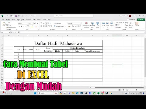 Cara Membuat Tabel di EXCEL Dengan Mudah