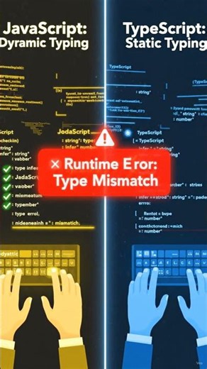 JavaScript vs TypeScript in 25 sec | BIG DIFFERENCE | TypeScript= JavaScript + Superpowers CS IT PRO