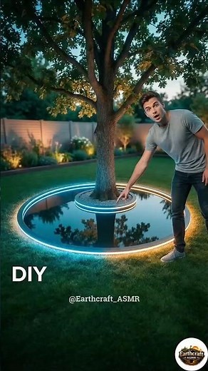 DIY Circular Reflecting Pool with LED Lights (Full Build Timelapse)