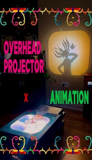 Shadow Animation from an Old Classroom Projector #animationart #stopmotion #overheadprojector