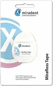 miradent Mirafloss® Zahnseide 20 m zur Interdentalpflege | gleitet durch engste Zahnzwischenräume mit PTFE-Beschichtung | perfekte Reinigung der Interdentalräume | extrem reißfest ohne Ausfasern