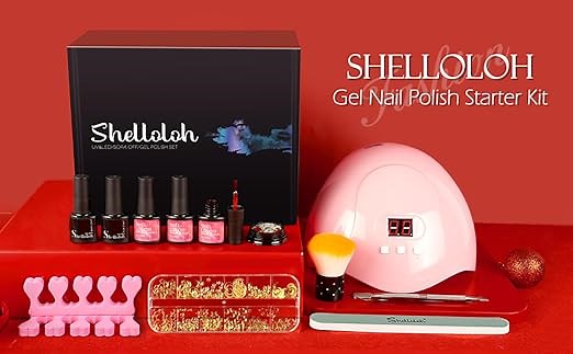 20 Colors Gel Nail Polish Kit with UV Light