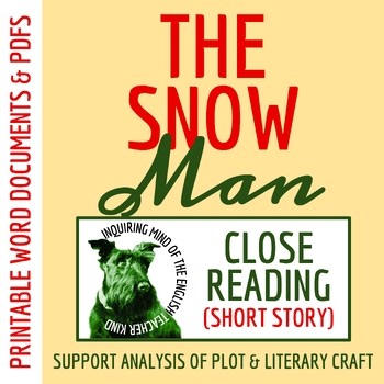 "The Snow Man" Close Reading Analysis Worksheet | HS Winter Literature Activity