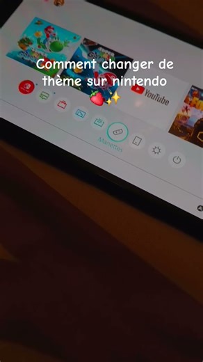 #nintendoswitch #tuto #thème comment changer de thème la Nintendo switch 🍓✨️