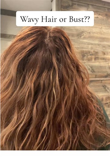 What is happening? It looks so much better in the mirror than it does on camera. 🤣 #hairtok #wavyhair #womenoftiktok #hairhelp