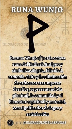Runa Wunjo Significado #runas #runawin #runadetrabajo #prosperidad #abundancia