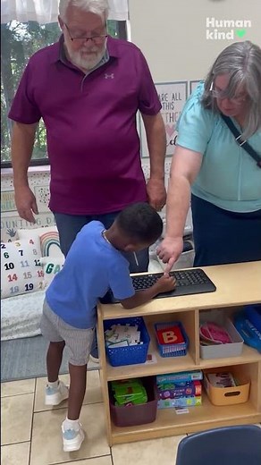 Watch boy proudly give neighbors a tour of his preschool #Shorts