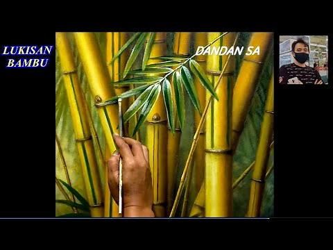 CARA MENGGAMBAR - MELUKIS POHON BAMBU EMAS / HOW TO DRAW GOLDEN BAMBOO BY DANDAN SA, TUTORIAL 23