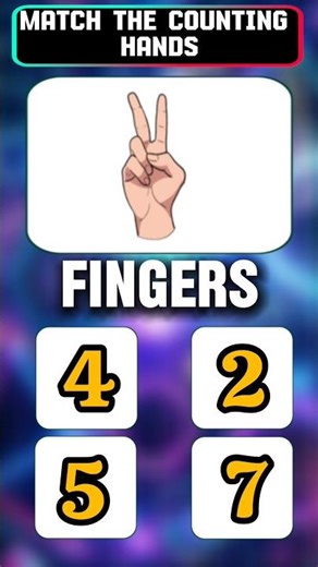 Finger Counting Challenge | Can You Match the Hands to the Number । #numberfun #numberskills #shorts