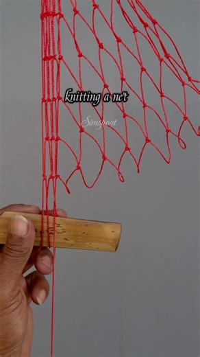 Easy net knitting trick #net #knot