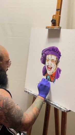Joker Timelapse 😮‍💨 #joker #jacknicholson #dccomics #batman #dcuniverse #timelapse #fyp #heathledger #jaredleto #blackartistsoftiktok #canvas #comics #acrylic #blackartmatters #art #creativity #notlikeus #paint #satisfying #painting #artwork #like #share #mention #comment @DCcomics_fr #tiktokpromote #tiktokpromotecontest