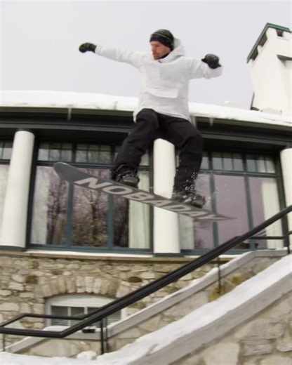 #street #snowboarding #snowboard #film #bail #hurt #stairs #montreal #winter