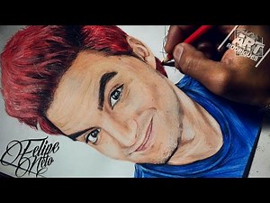 Drawing Felipe Neto | Special 1000 Subscribers (Speed Art) #Menotafelipeneto