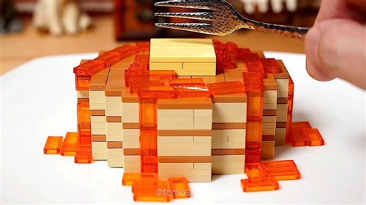 An ASMR Stop Motion LEGO Animation That Recreates a Pancake Recipe
