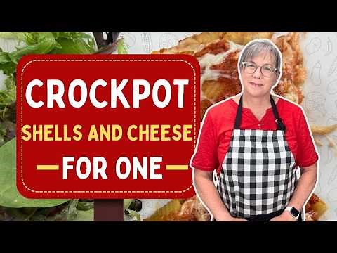 Stuffed Shells and Cheese for One in the Crockpot