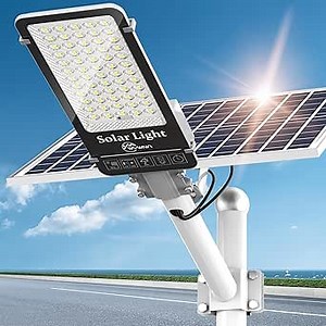 10000W Solar Street Lights Outdoor - 6500K Parking Lot Lights Commercial Dusk to Dawn, Heavy Duty Split Type LED Solar Street Light Remote Control, Street Light for Yard/Driveway