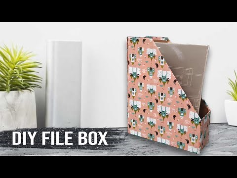 Membuat Box File 📒📗 dari Kardus atau Karton Board - DIY Mini File Box