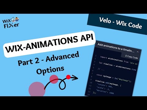 WiX Animations API - Add Options, Reverse, and Offset | Velo - WiX Code