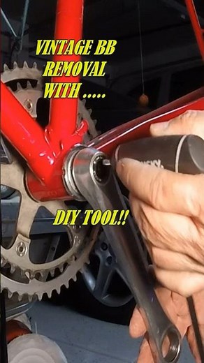 Vintage Bottom Bracket Removal With DIY Tool! #shorts #bottombracket #bike
